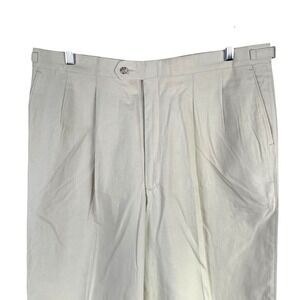 New Vintage Higgins Slacks Double Pleated Pants Mens 38 Unhemmed AdjustableWaist